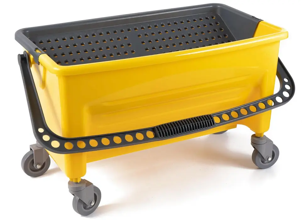 Bucket Microfiber Finish with Lid & Casters